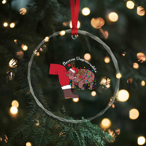 Funny Moo Deng Christmas Crystal Glass Ornament Become Ungovernable Reindeer Xmas Santa TS11 Print Your Wear