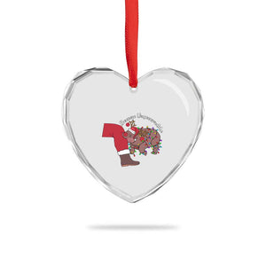 Funny Moo Deng Christmas Heart Crystal Glass Ornament Become Ungovernable Reindeer Xmas Santa TS11 Print Your Wear