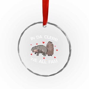 Funny Moo Deng Pesto Penguin Crystal Glass Ornament In Da Clerb We All Fam Hearts TS11 Print Your Wear
