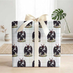 Funny Mothman Bunny Ears Wrapping Paper Roll Point Pleasant Cryptid Lover Gift TS12 White Plaid Print Your Wear