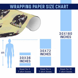 Funny Mothman Bunny Ears Wrapping Paper Roll Point Pleasant Cryptid Lover Gift TS12 Print Your Wear