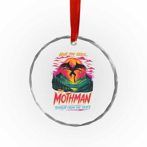 Funny Mothman Crystal Glass Ornament Have You Seen The Mothman Terror From The Skies Cryptid Legends