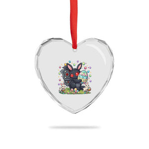 Funny Mothman Easter Bunny Ears Heart Crystal Glass Ornament Cryptid Lover Gift TS12 Print Your Wear