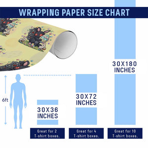 Funny Mothman Easter Bunny Ears Wrapping Paper Roll Cryptid Lover Gift TS12 Print Your Wear