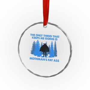 Funny Mothman Fat Ass Crystal Glass Ornament Vintage Cryptid Funny Moth Man Meme TS10 Print Your Wear