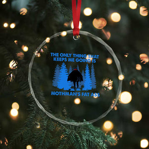Funny Mothman Fat Ass Crystal Glass Ornament Vintage Cryptid Funny Moth Man Meme TS10 Print Your Wear