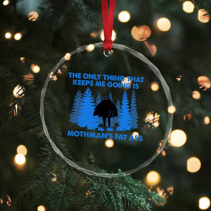 Funny Mothman Fat Ass Crystal Glass Ornament Vintage Cryptid Funny Moth Man Meme TS10 Print Your Wear