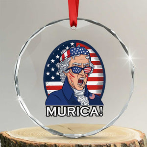 Funny Murica Thomas Jefferson Crystal Glass Ornament Founding Father Gift TS12 Transparent Glass 3'' Circle Print Your Wear