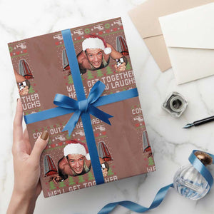 Funny Nakatomi Plaza Christmas Wrapping Paper Roll Come Out To The Coast John Xmas 80's Die Movie TS11 Mocha Print Your Wear