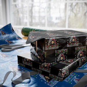 Funny Nakatomi Plaza Wrapping Paper Roll It's Not Xmas Until Hans Gruber Falls TS02 Black Print Your Wear
