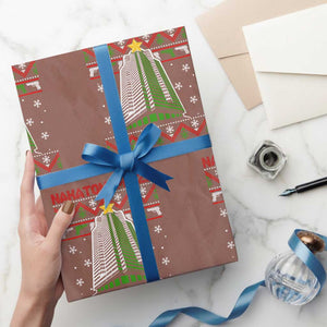 Funny Nakatomi Plaza Wrapping Paper Roll Xmas Party 1988 TS02 Mocha Print Your Wear