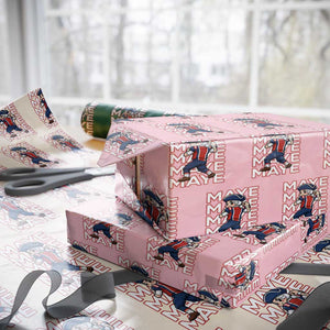 Funny NE Football Fan Gift Wrapping Paper Roll Maye Lover TS12 Light Pink Print Your Wear