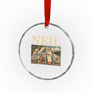 Funny Neil The Seal Crystal Glass Ornament Viral Ocean Animal Meme Graphic