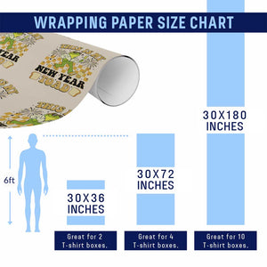 Funny New Years Eve Wrapping Paper Roll This Is My New Year Toad Frog Pun TS11 Print Your Wear