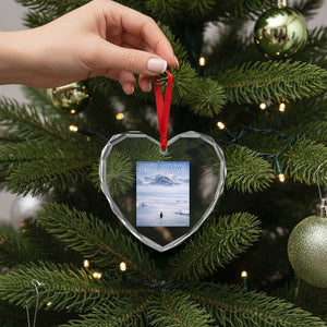 Funny Nihilist Penguin But Why Meme Heart Crystal Glass Ornament Existential Arctic Scene Icy Wilderness Quiet Thinkers TS02 Print Your Wear