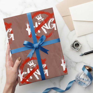 Funny No King Graffiti Style Crown Wrapping Paper Roll - Print Your Wear