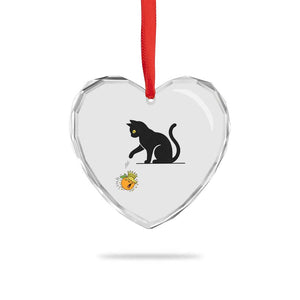 Funny No Kings Black Cat Heart Crystal Glass Ornament Rebellious Cat Lover Gift TS12 Print Your Wear
