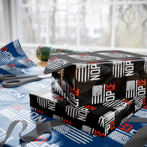 Funny Nope No Kings Vintage American Flag Wrapping Paper Roll TS11 Black Print Your Wear