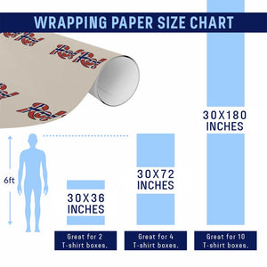Funny Norway Flag Ro Ro Typography Graphic Wrapping Paper Roll Norge Norwegian Flag Football Fans TS02 Print Your Wear