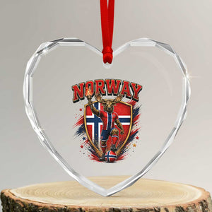 Funny Norway Norwegian Moose Heart Crystal Glass Ornament Soccer Fan Game Day Gift TS12 Transparent Glass 3'' Heart Print Your Wear