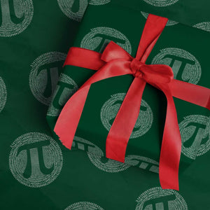 Funny Number Pi Wrapping Paper Roll Pi 3.14 Pi Number Symbol Math Science Gift TS02 Green Print Your Wear