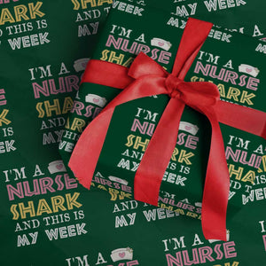 Funny Nurse Shark Gift Wrapping Paper Roll This Is My Week
