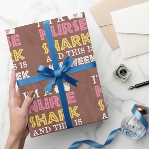 Funny Nurse Shark Gift Wrapping Paper Roll This Is My Week