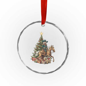 Funny Nutcracker Riding Horse Crystal Glass Ornament Western Life Christmas Gift TS12 Print Your Wear