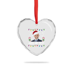 Funny Obama Ugly Xmas Heart Crystal Glass Ornament Funny Santa Xmas Light TS10 Print Your Wear
