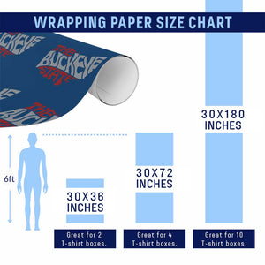 Funny Ohio Pride The Buckeye State Wrapping Paper Roll Map Of Ohio State TS11 Print Your Wear