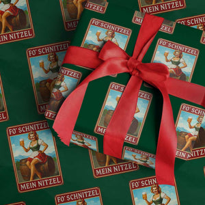 Funny Oktoberfest Wrapping Paper Roll German Octoberfest Matching Drinking Beer Pun Up Girl TS10 Green Print Your Wear