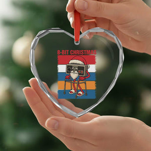 Funny Old Gamer Christmas Heart Crystal Glass Ornament Retro 80s 90s Video Game TS14 Print Your Wear
