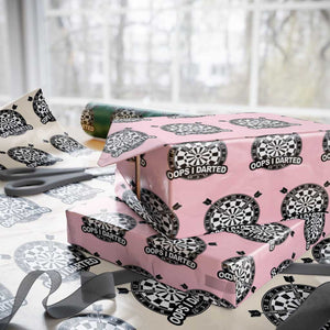 Funny Oops I Darted Wrapping Paper Roll Sarcastic Dartist Darts Lover Gift TS12 Light Pink Print Your Wear