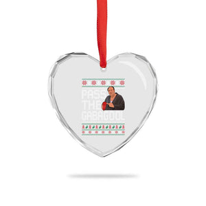 Funny Pass The Gabagool Christmas Heart Crystal Glass Ornament Italian Food Xmas Mafia Movie TS11 Print Your Wear