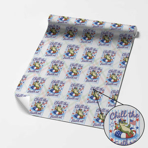 Funny Patriotic Alligator Wrapping Paper Roll Chill The Fourth Out TS12 Christmas Plaid Print Your Wear