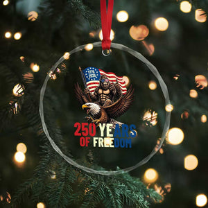 Funny Patriotic Bigfoot Crystal Glass Ornament 250 Years Of American Freedom TS12 Print Your Wear