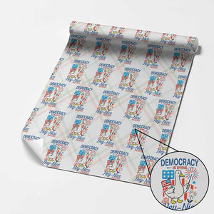 Funny Patriotic Duck Holding Firework Wrapping Paper Roll Funny Democracy Is Dying But Hey Nice Fireworks 4th Of July TS02 Christmas Plaid Print Your Wear