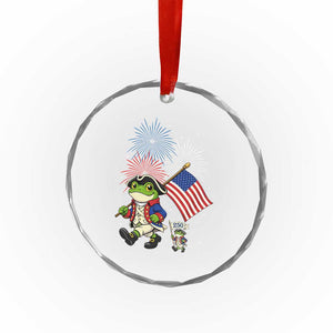 Funny Patriotic Frog Crystal Glass Ornament Celebrating 250 Years Of Freedom TS12 Print Your Wear