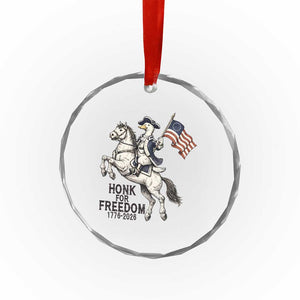 Funny Patriotic Goose Cowboy Crystal Glass Ornament Honk For Freedom TS12 Print Your Wear