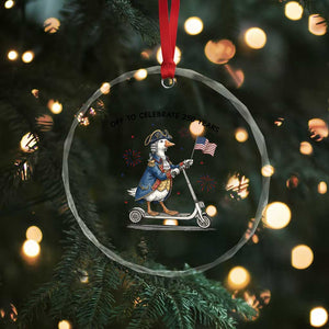 Funny Patriotic Goose Crystal Glass Ornament Off To Celebrate 250 Years TS12 Print Your Wear
