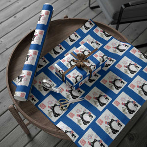 Funny Patriotic Grumpy Frog 250th Anniversary USA Wrapping Paper Roll TS12 Blue Print Your Wear