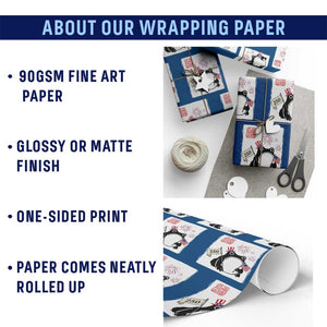 Funny Patriotic Grumpy Frog 250th Anniversary USA Wrapping Paper Roll TS12 Print Your Wear