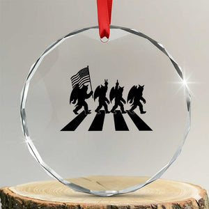 Funny Patriotic Mothman Crystal Glass Ornament Cryptid Lover Gift TS12 Transparent Glass 3'' Circle Print Your Wear