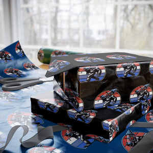 Funny Patriotic Mothman Wrapping Paper Roll West Virginia Cryptid Lover Gift TS12 Black Print Your Wear