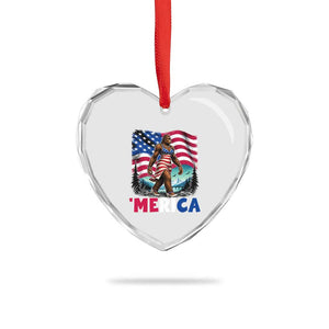 Funny Patriotic Sexy Bigfoot Heart Crystal Glass Ornament Merica USA 250th Anniversary TS12 Print Your Wear