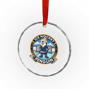 Funny Penguin Hockey Player Crystal Glass Ornament Sports Fan Gift TS12 Print Your Wear