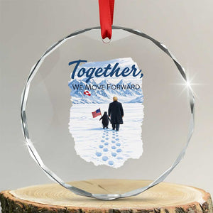Funny Penguin Protest Crystal Glass Ornament Trump Nihilist Penguin Minimal Political Meme TS14 Transparent Glass 3'' Circle Print Your Wear