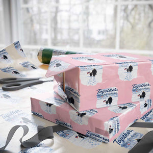 Funny Penguin Protest Wrapping Paper Roll Trump Nihilist Penguin Minimal Political Meme TS14 Light Pink Print Your Wear