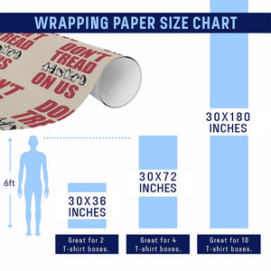 Funny Penguins Resist Protest Wrapping Paper Roll Don't Tread On Us TS14 Print Your Wear