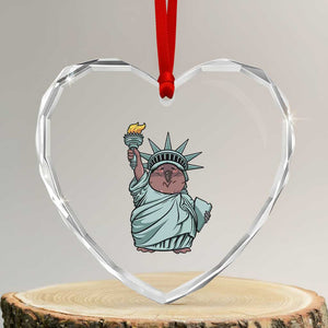 Funny Pesto The Penguin Statue Of Liberty Heart Crystal Glass Ornament TS11 Transparent Glass 3'' Heart Print Your Wear